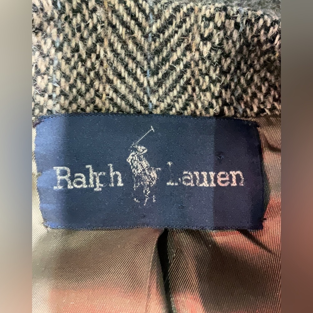 Vintage 70s 80s Ralph Lauren Wool Herringbone Blazer Equestrian Jacket Runway Ad - Picture 9 of 16